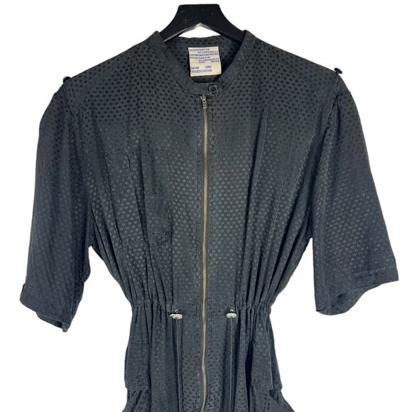 Baum und Pferdgarten 100% Silk Roll Tab Sleeve Mini Dress in Black Size 40 / 10 - Picture 2 of 12